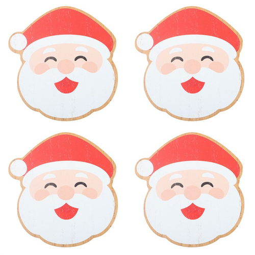 Jolly Santa Christmas Coaster Set