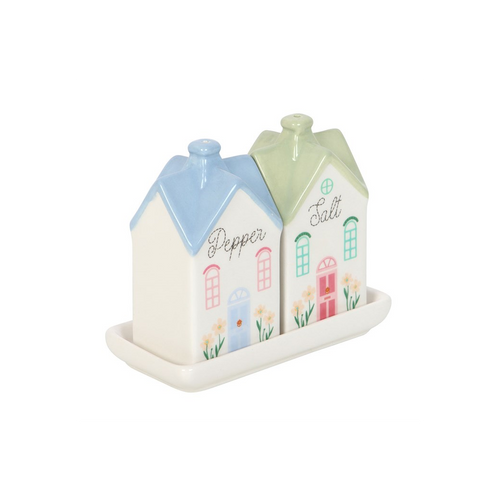 Pastel House Salt and Pepper Shakers