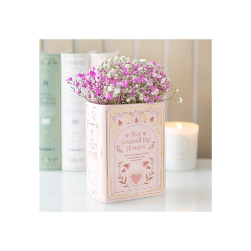 Pink Book Shaped Vase