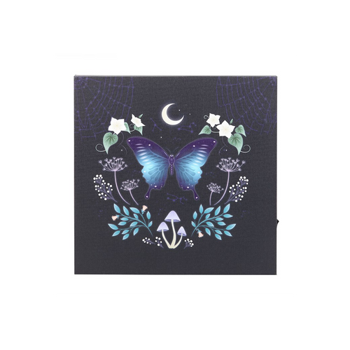 Midnight Moth Light Up Canvas Plaque