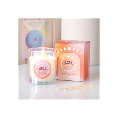 Aura Energy Juicy Raspberry lridescent Candle