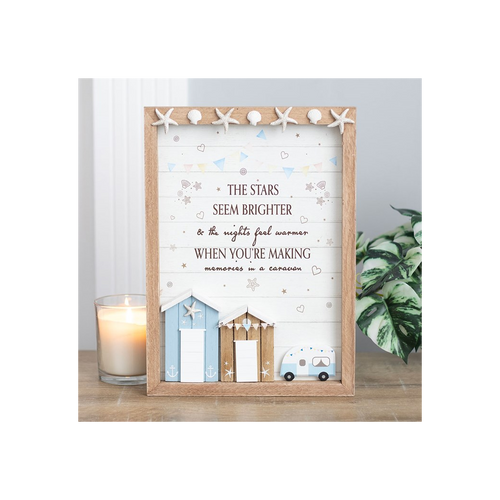 The Stars Seem Brighter 3D Shell Caravan Plaque