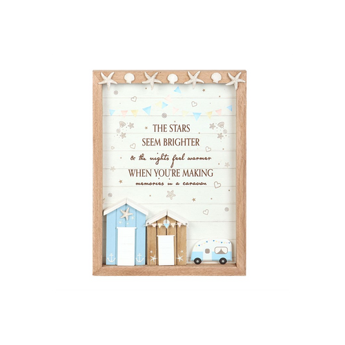 The Stars Seem Brighter 3D Shell Caravan Plaque