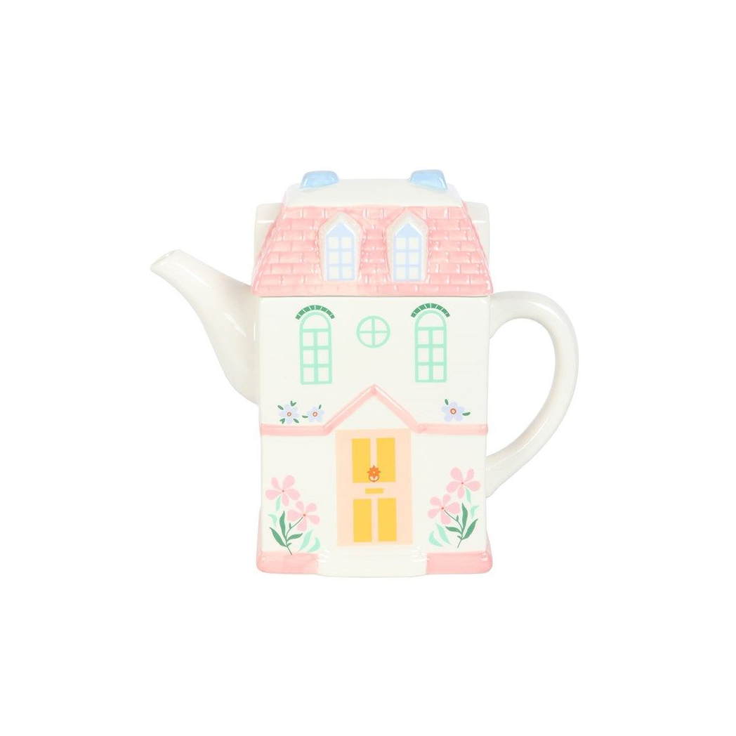 Pastel House Shaped Teapot