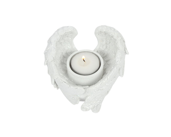 Glitter Angel Wing Candle Holder
