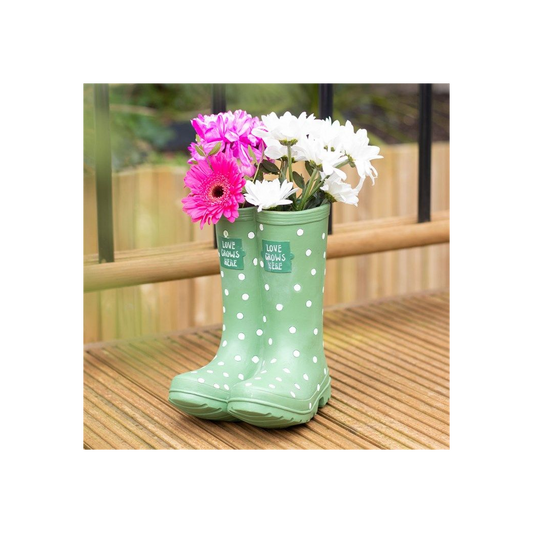 Light Green Welly Boot Planter
