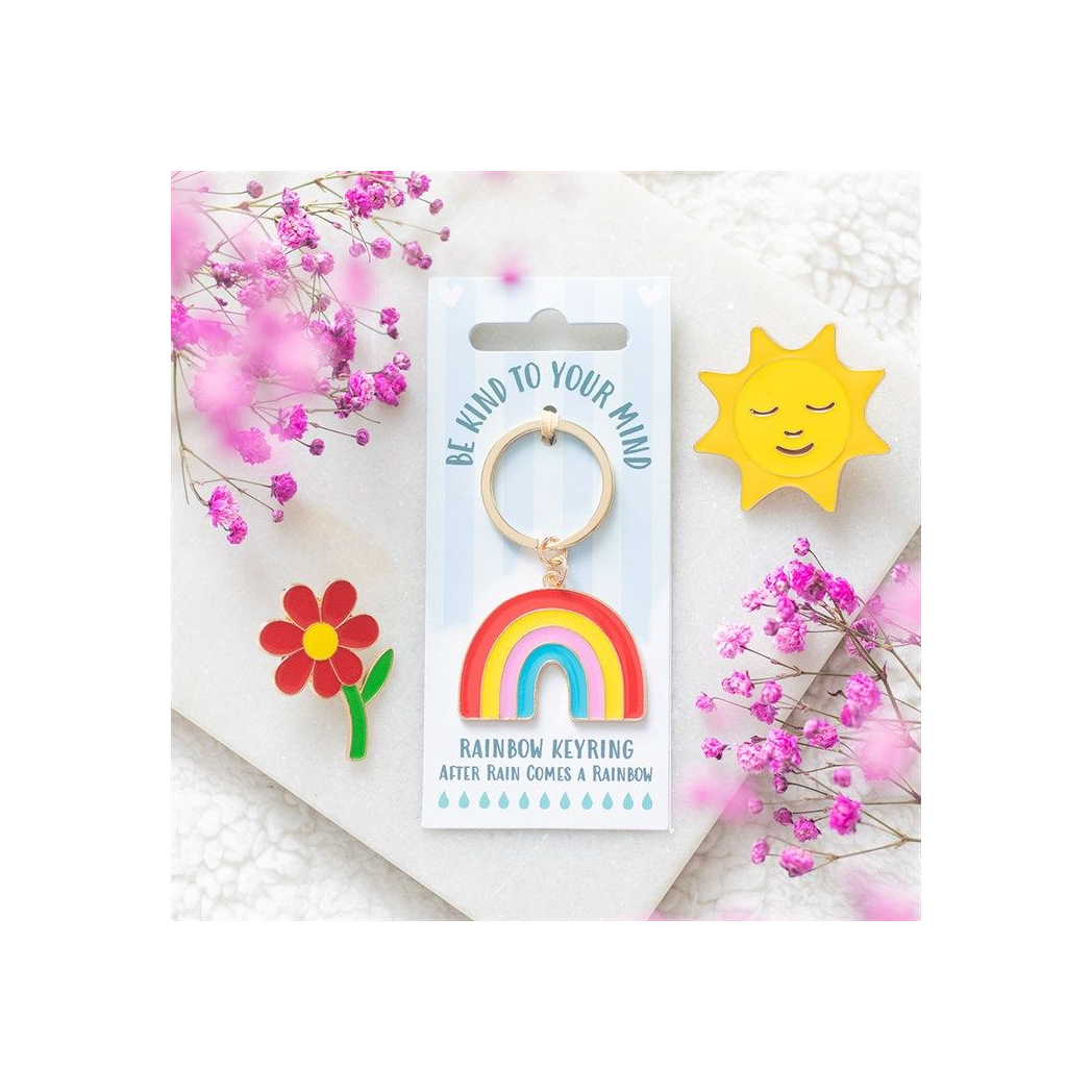 Be Kind to Your Mind Rainbow Keyring