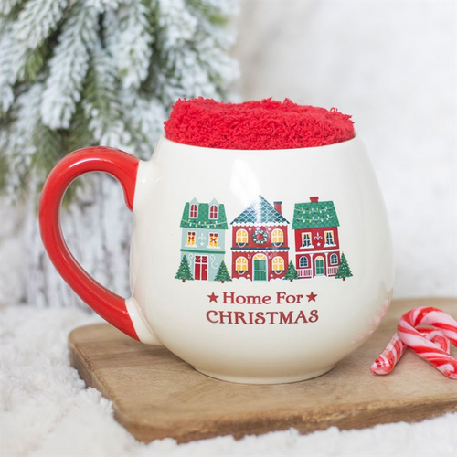 Home for Christmas Mug and Socks Set