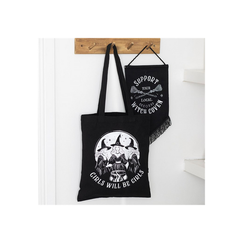 Girls Will Be Girls Witchy Polycotton Tote Bag