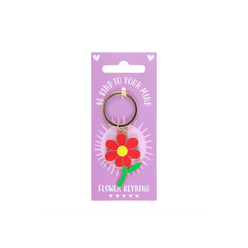 Be Kind to Your Mind Flower Keyring