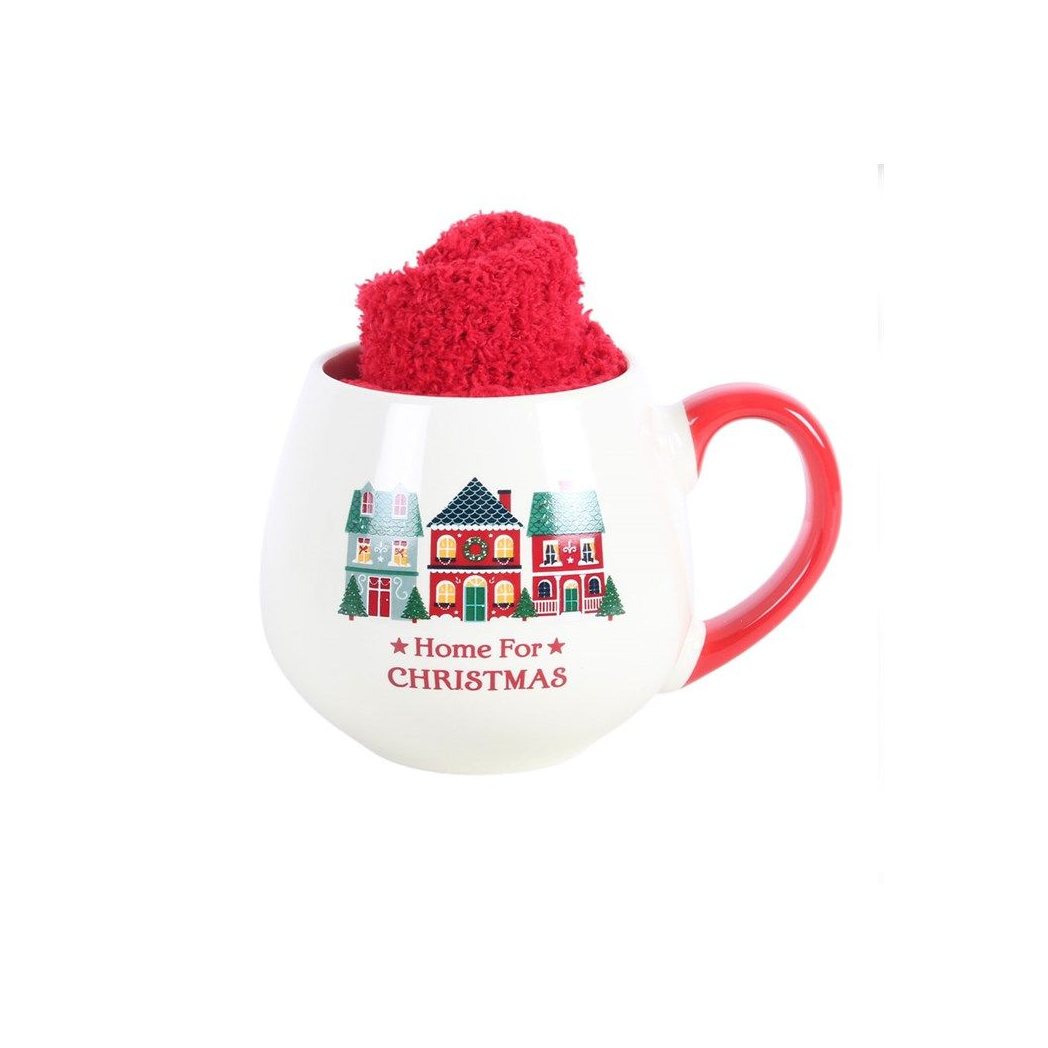 Home for Christmas Mug and Socks Set