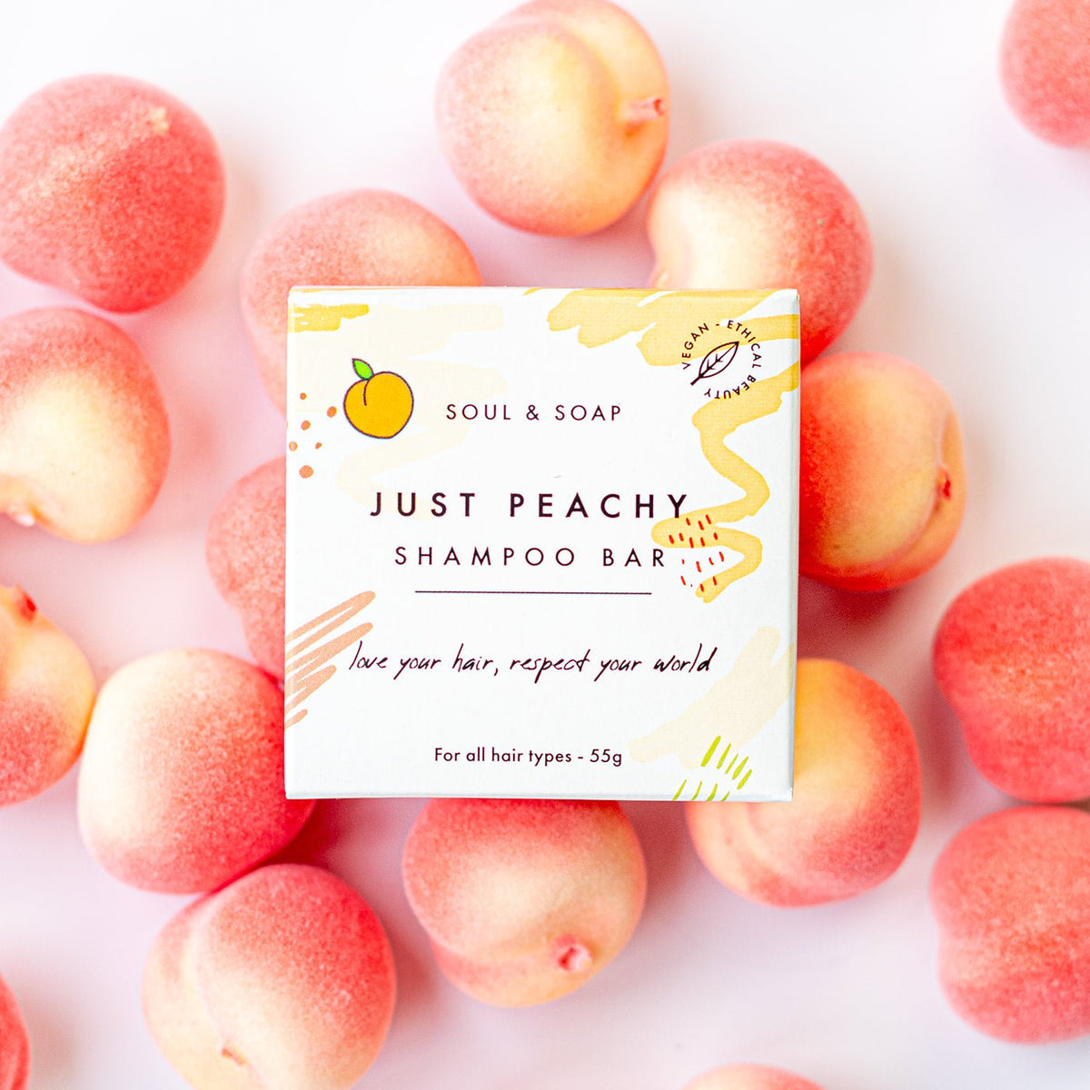 Just Peachy Solid Shampoo Bar For All Hair Types