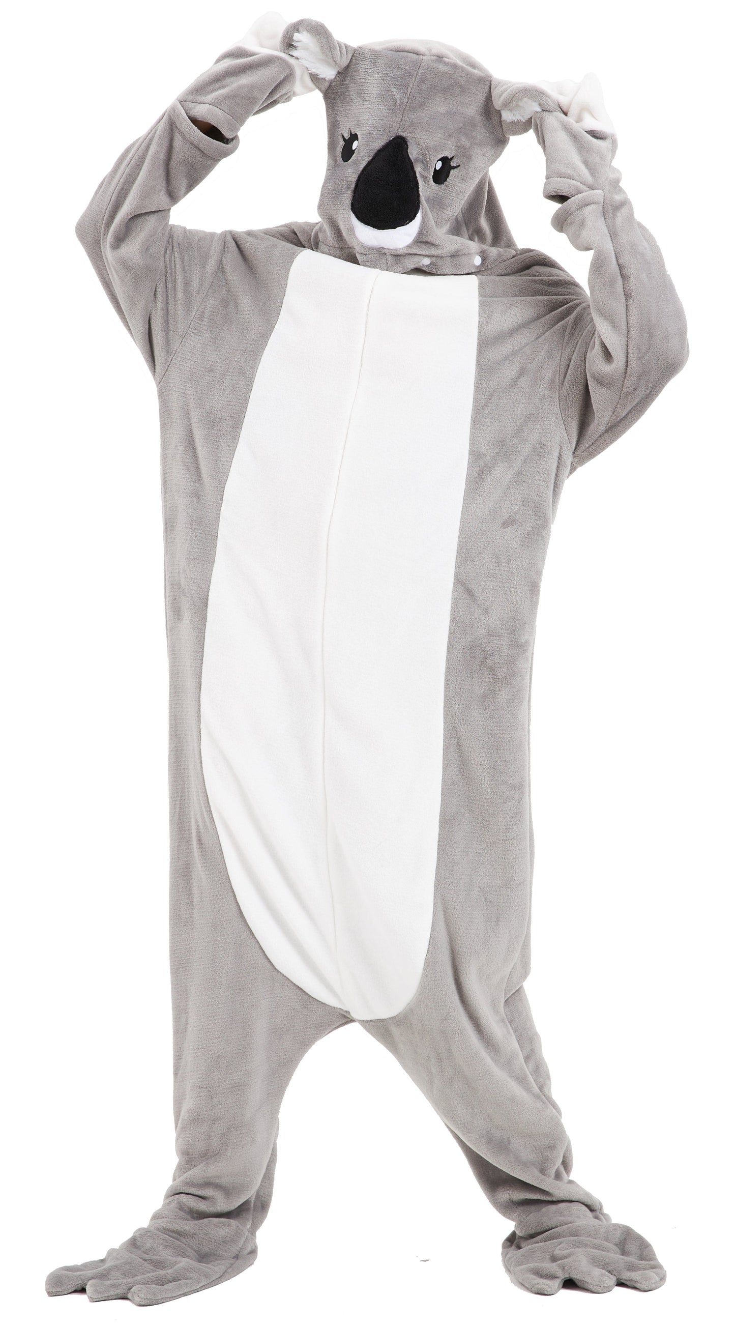 OLIVIA ROCCO Oversized Koala Wearable Blanket Hoodie In Soft Fleece With Sleeves Hooded