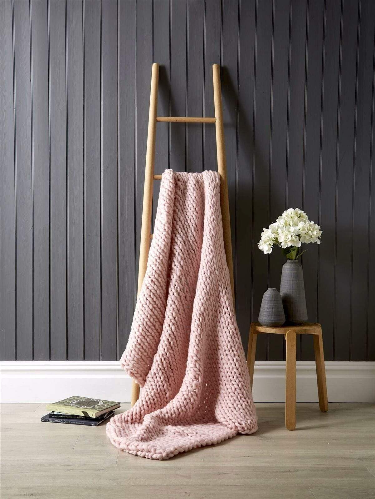 OLIVIA ROCCO Handmade Chunky Cable Knit Throw Oversized Super Soft Fleece Blanket Decor