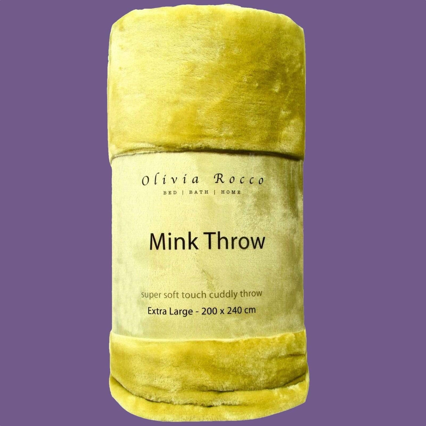 OLIVIA ROCCO Mink Faux Fur Velvet Touch Extra Large Throw Blanket Soft Warm Calming