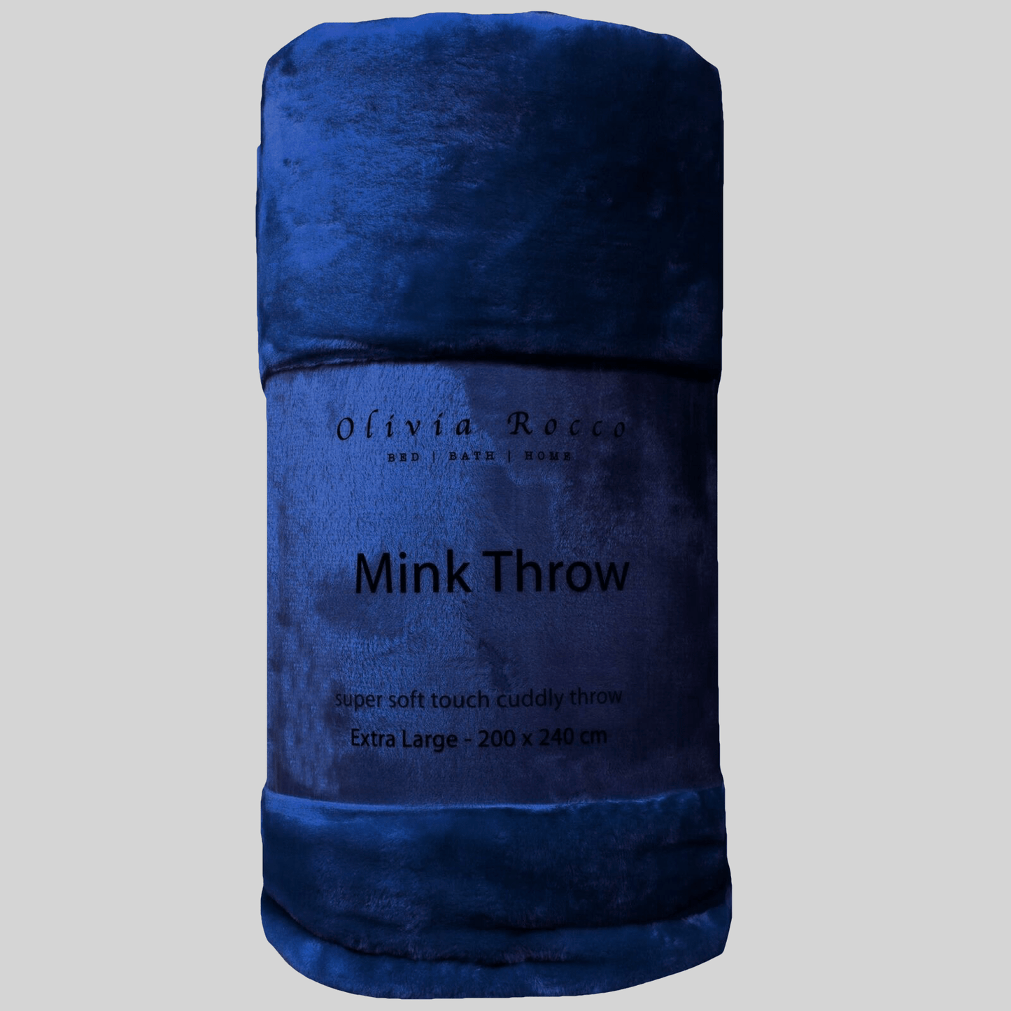 OLIVIA ROCCO Mink Faux Fur Velvet Touch Extra Large Throw Blanket Soft Warm Calming