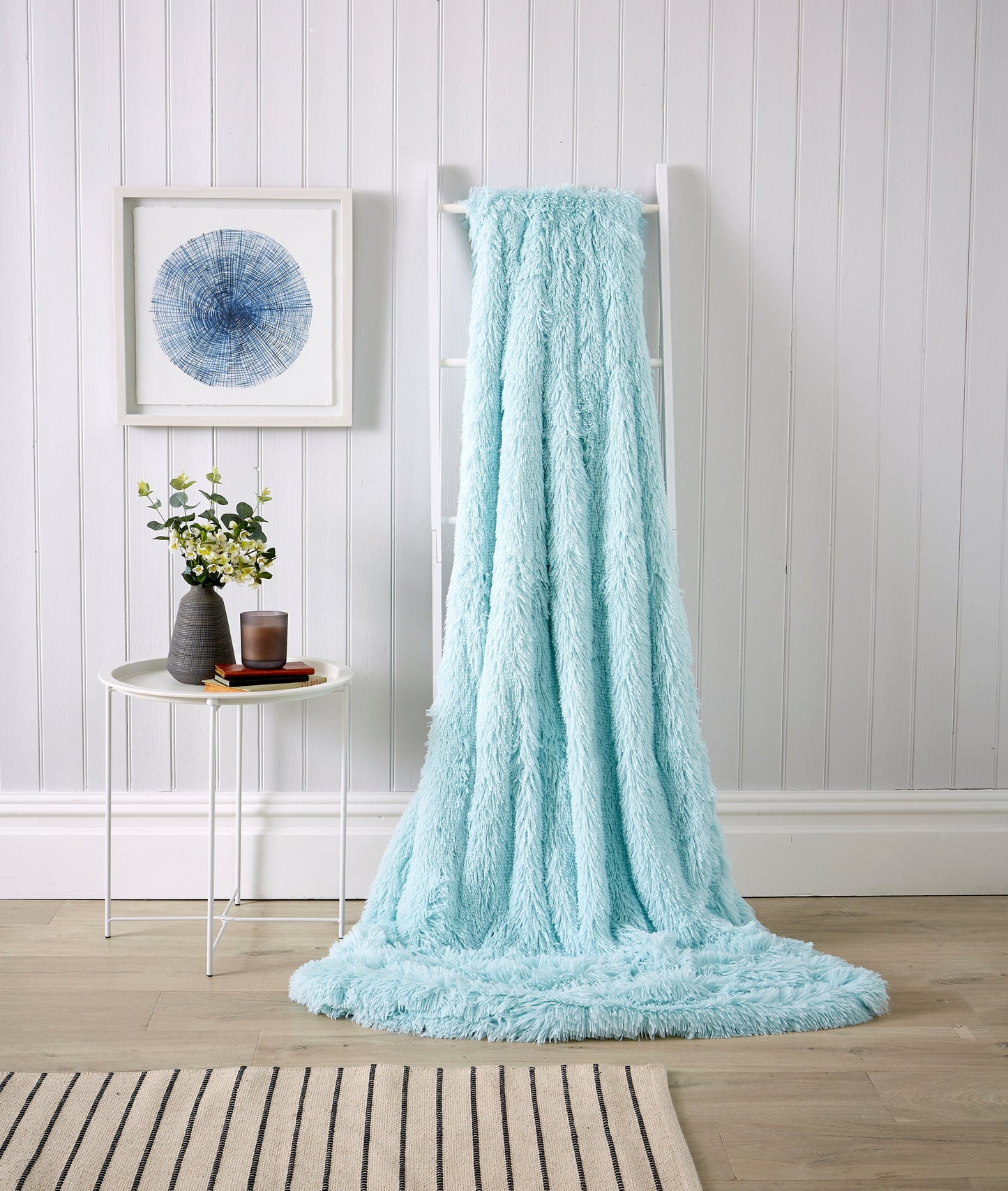 OLIVIA ROCCO Oversized Chunky Soft Fleece Blanket Fluffy Faux Fur Throw For Sofa And Bed
