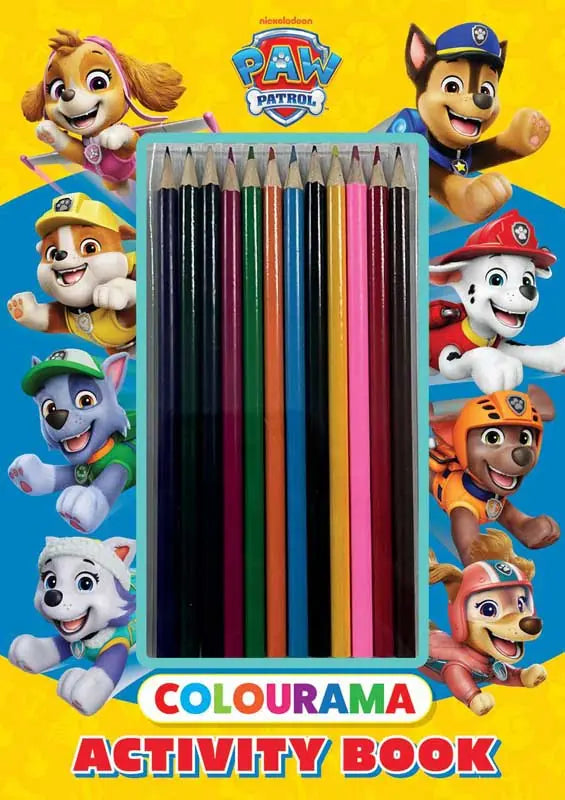 Paw Patrol Colourama Puzzle & Colouring Book with 12 Colouring Pencils
