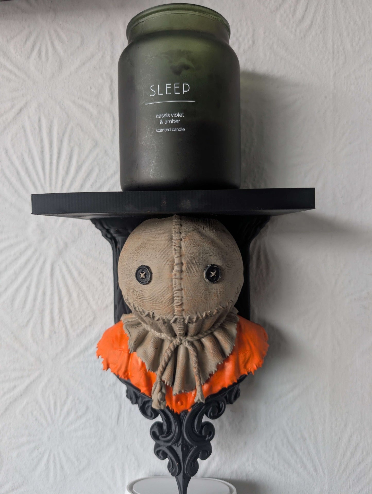 Sam Trick ‘r Treat Wall Shelf – Horror Display Shelf with Gothic Bracket - Hand Painted