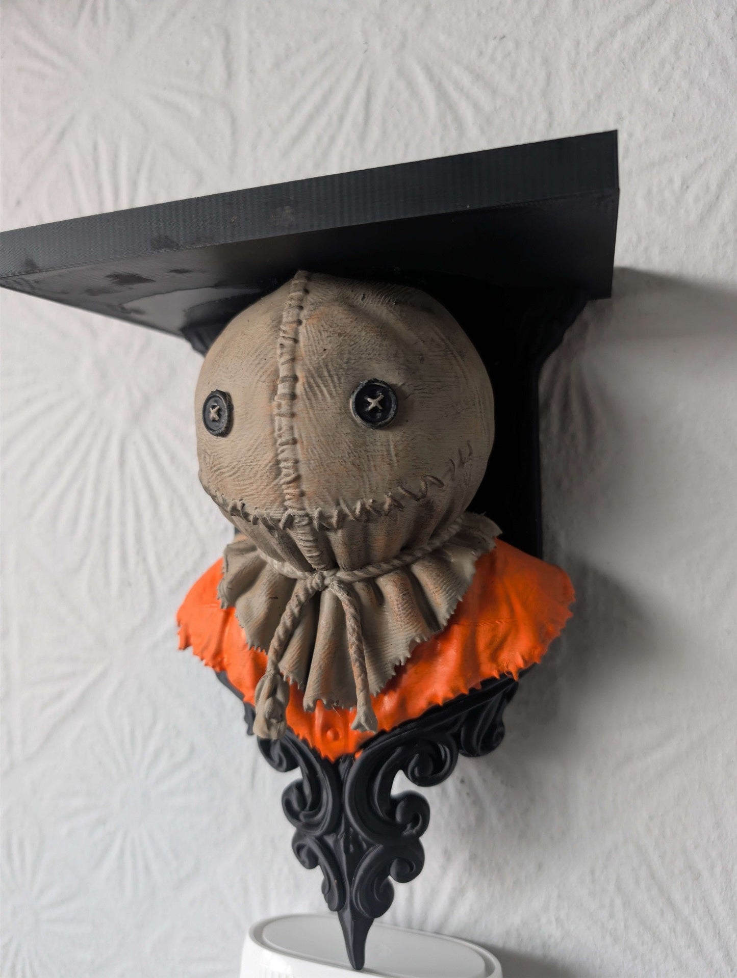 Sam Trick ‘r Treat Wall Shelf – Horror Display Shelf with Gothic Bracket - Hand Painted