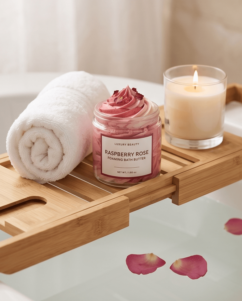 Foaming Bath Butter - Raspberry Rose Romance