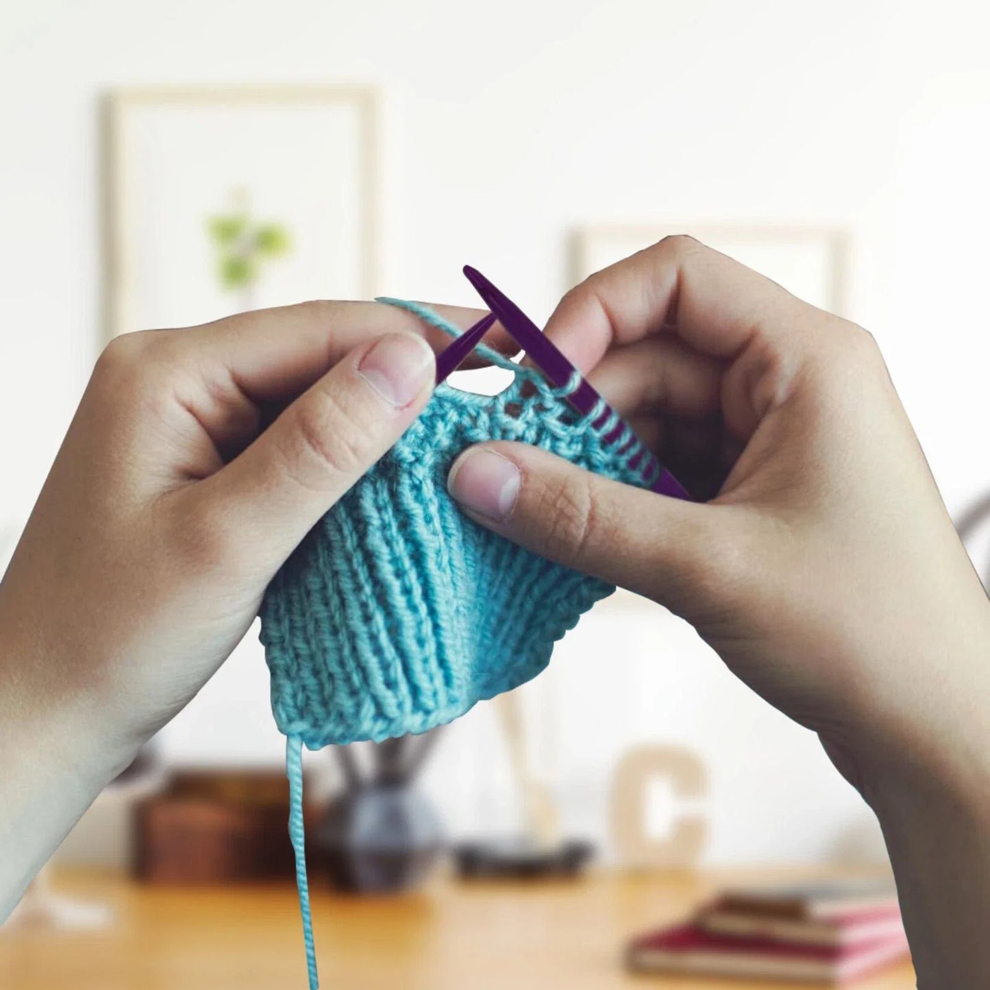 Kids Knitting Set with Wool & Needles – Learn to Knit Craft Kit (Ages 6+)