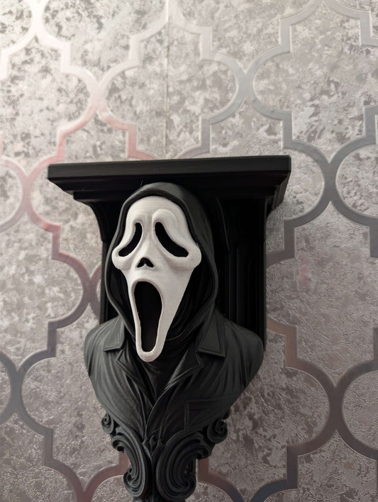Ghostface Shelf - Scream Decor - Gothic decor - Wall hanging horror decor