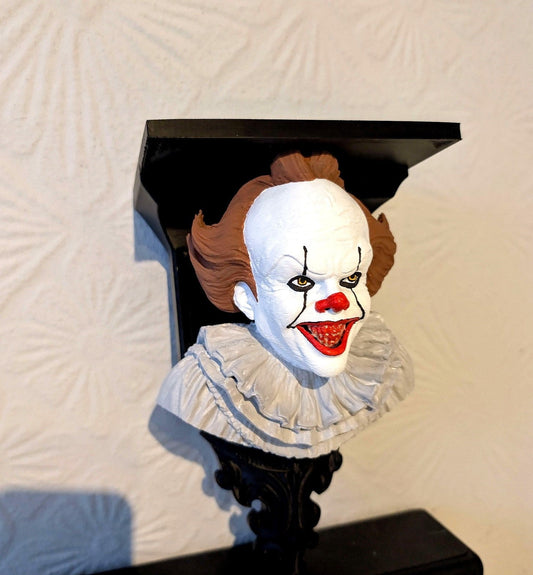 Pennywise Wall Shelf | Horror Clown Floating Shelf | Gothic Decor | Unique Horror Gift