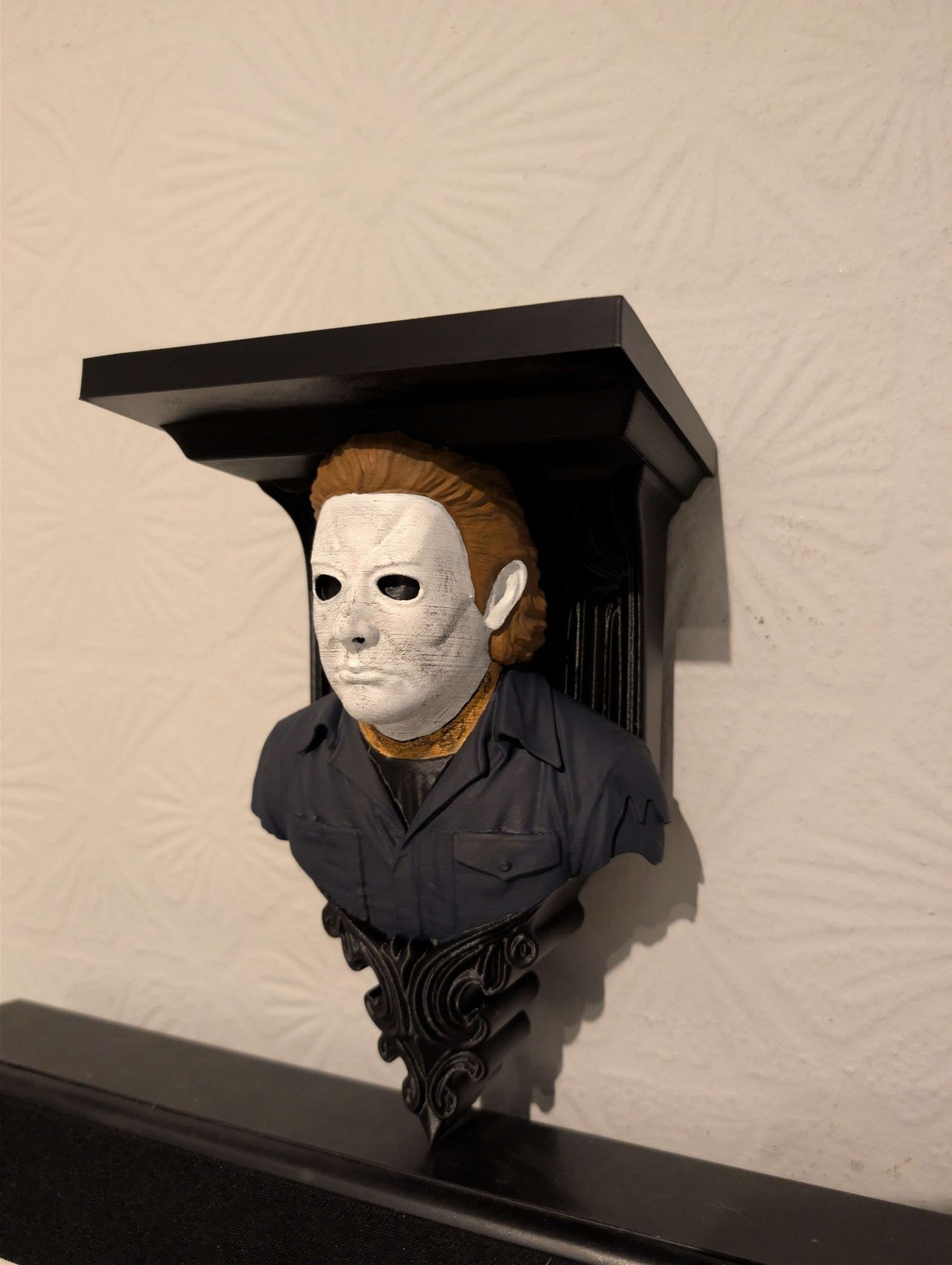 Michael Myers Wall Shelf - Horror Decor Bust - Gothic Shelf - Halloween inspired