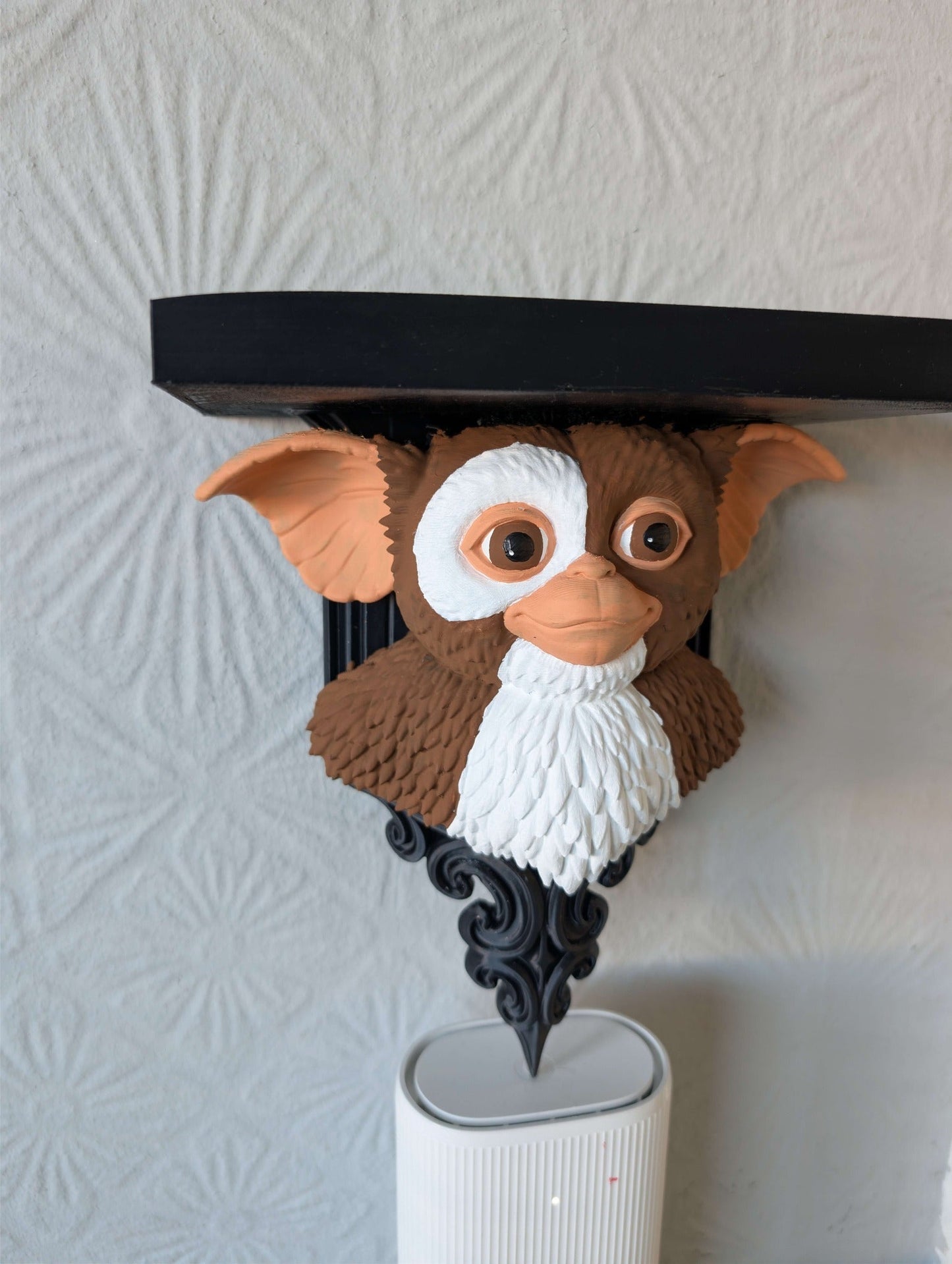 Gizmo Inspired Wall Shelf | Hand Painted Mogwai Shelf | Horror & Fantasy Home Decor | Gothic Floating Shelf