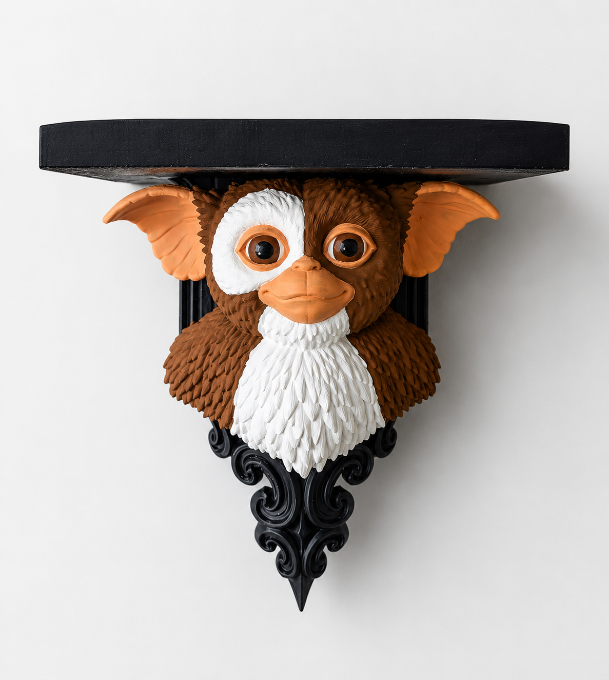Gizmo Inspired Wall Shelf | Hand Painted Mogwai Shelf | Horror & Fantasy Home Decor | Gothic Floating Shelf
