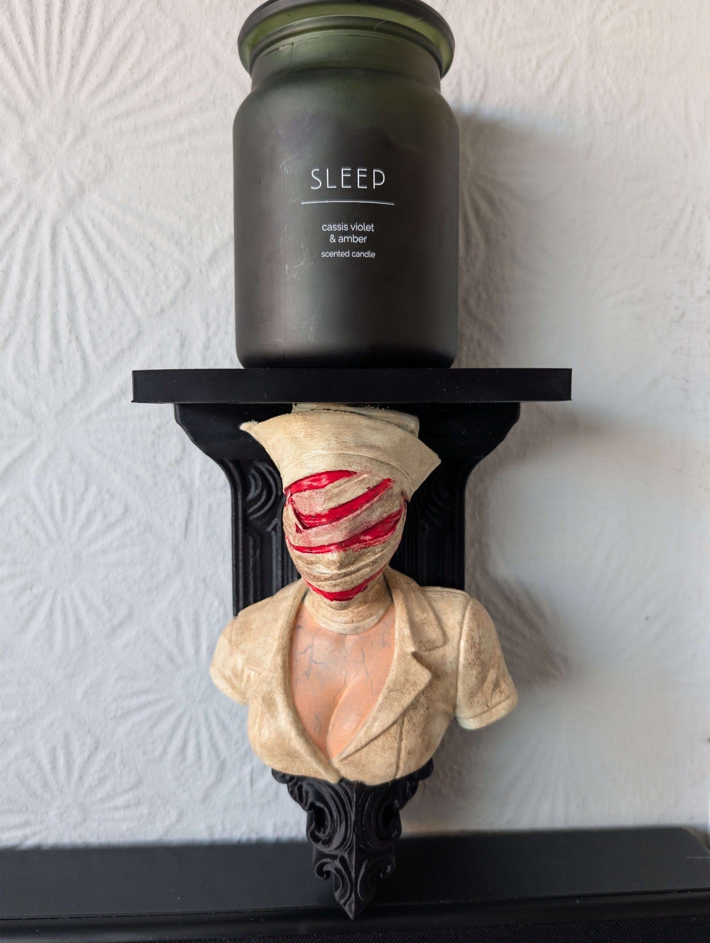 Silent Hill Nurse Wall Shelf | Horror Display Shelf | Handpainted Gothic Decor