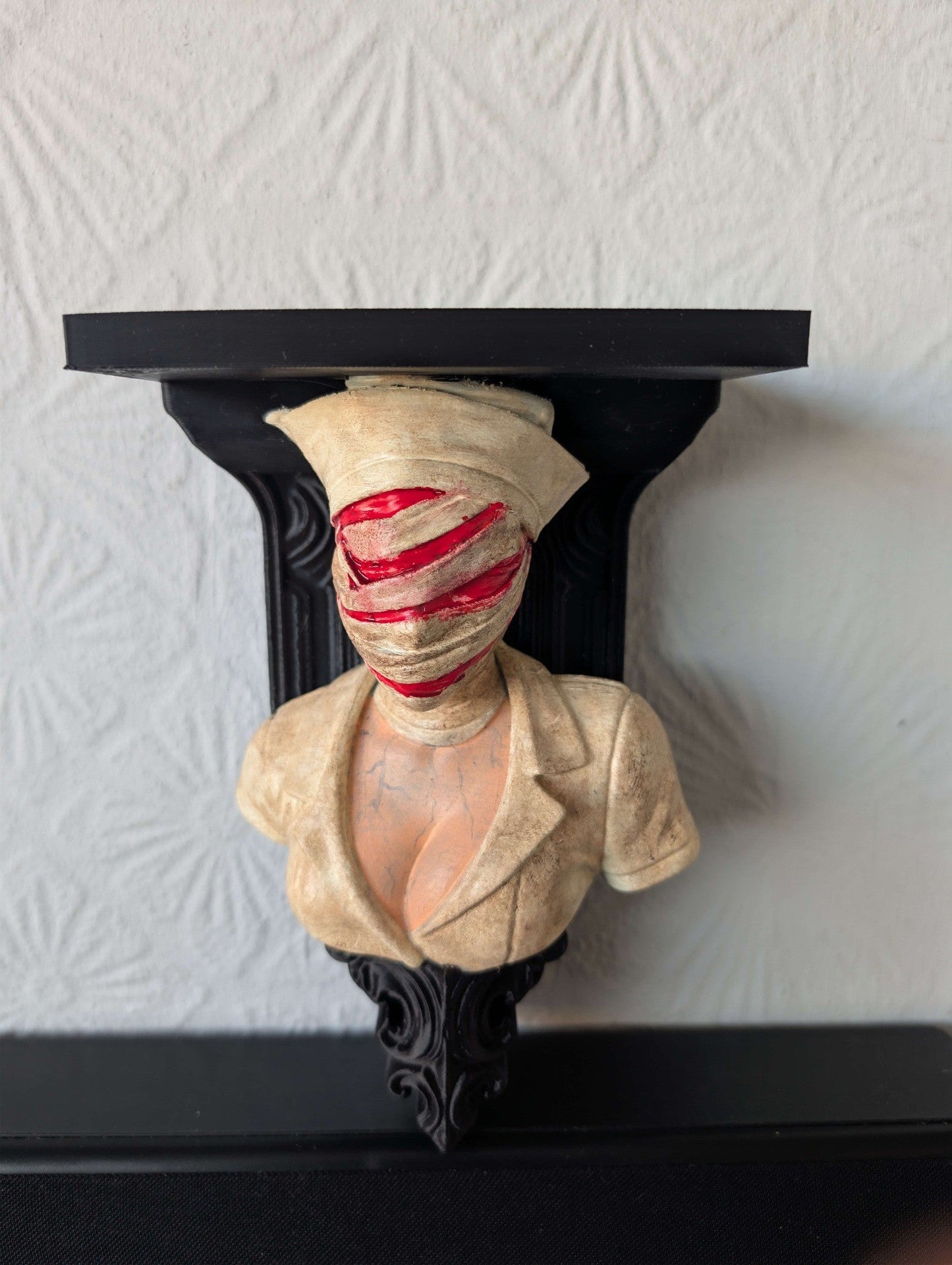 Silent Hill Nurse Wall Shelf | Horror Display Shelf | Handpainted Gothic Decor