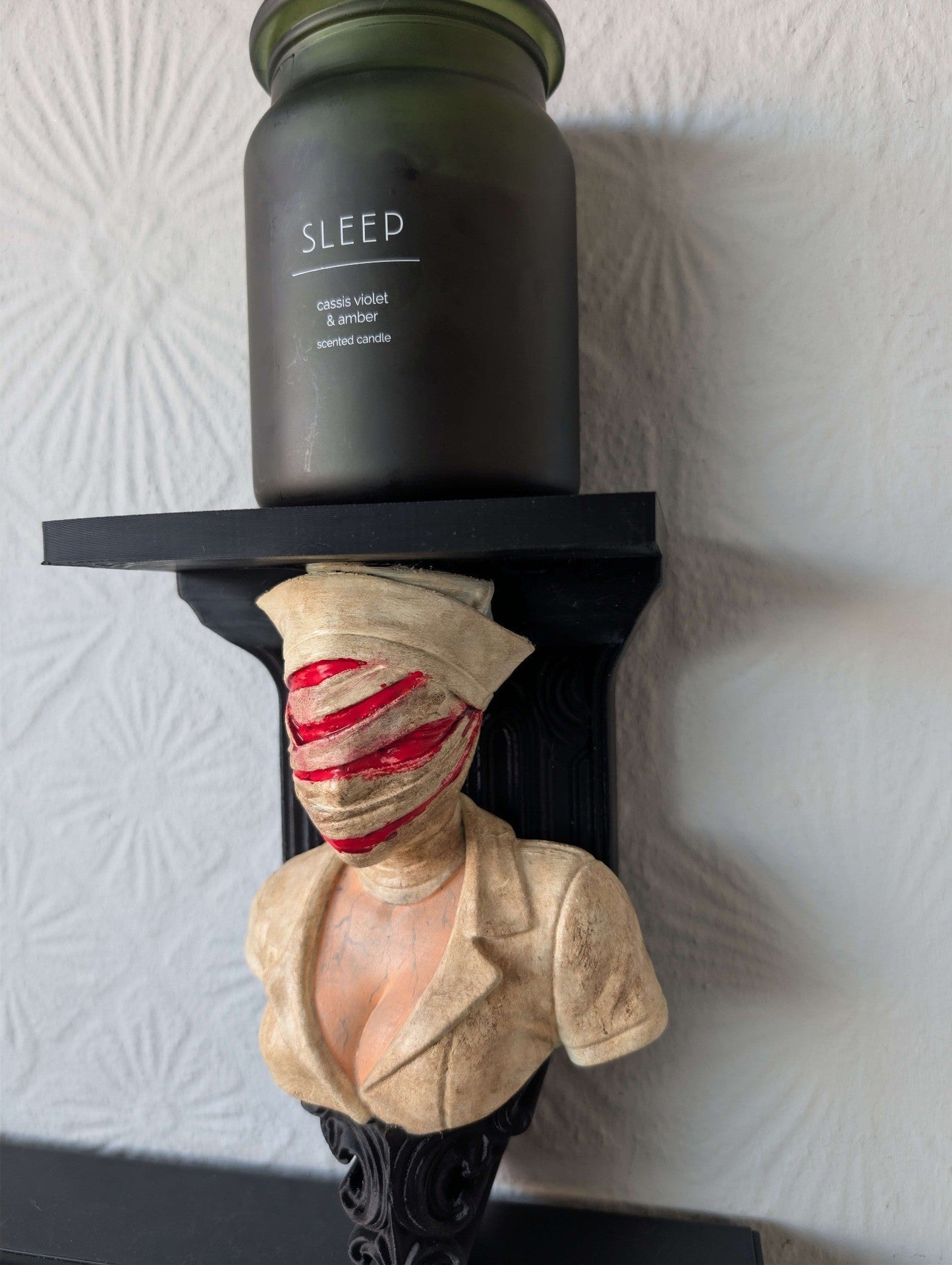 Silent Hill Nurse Wall Shelf | Horror Display Shelf | Handpainted Gothic Decor